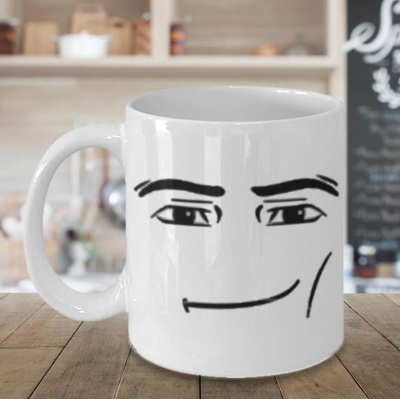 Roblox Gift - Roblox man mug, Roblox guy mug, Roblox face, Roblox block face mug, funny gamer mug image 1