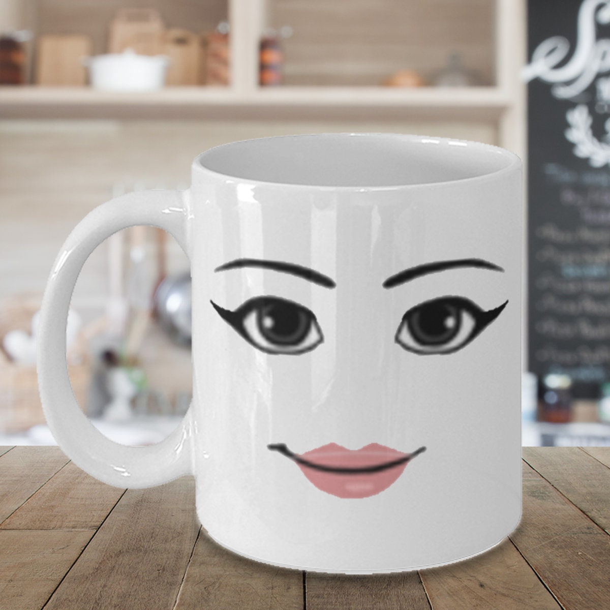 Roblox Woman Face Mug 11oz Double Sided Ceramic Mug Gamer 