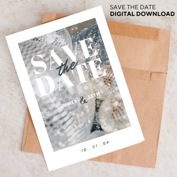 Save the Date Template- Disco Fever