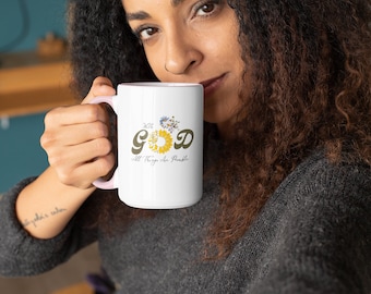 Christian Coffee Lover, Christian Mug, Gift Mug, Morning Worship, Inspirational Mug, Christian Gifts, Bible Study Gift, for her, Coffee Mug