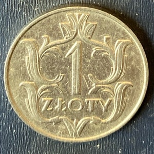 1929 Poland One Zloty Coin