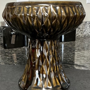 Roseville Ohio RRP Robinson Ransbottom Pottery USA Stonewear Glazed Footed And Ribbed Planter Vintage