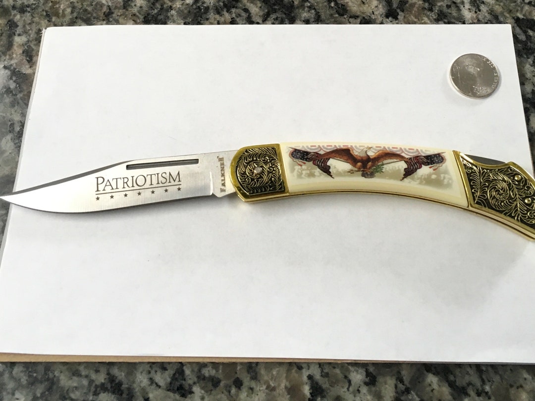 Patriotism Pocket Knife Prestige Eagles American Mint Knife Etsy