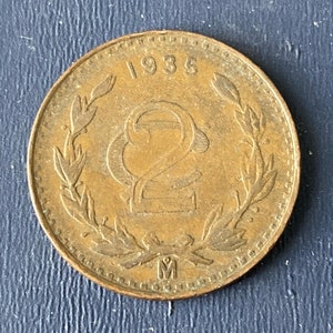 1935 Mexico 2 Centavos Coin