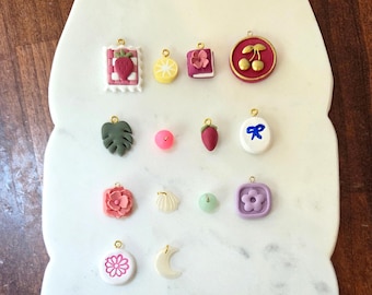 Polymer Clay Charms For Charm Necklaces Or Bracelets | Unique Handmade Charms
