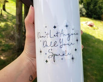 Holographic Transparent Waterproof Sticker | Inspirational Message Sticker | Cute Quote Sticker