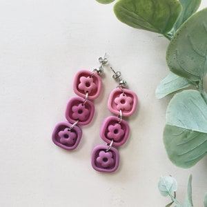 Spring Floral Clay Earrings | Handmade Polymer Clay Earrings | Handmade Gift