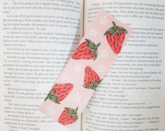 Trendy Strawberry Bookmark | Super Cute Strawberry Bookmark | Bookish Gift | Perfect Gift For Avid Reader