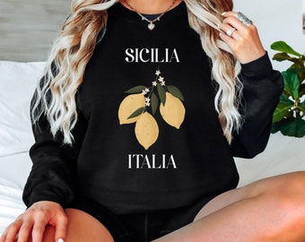 Sicilia Italia Lemons Unisex Sweatshirt | Italian Lemons Sweatshirt | Italian Sweatshirt