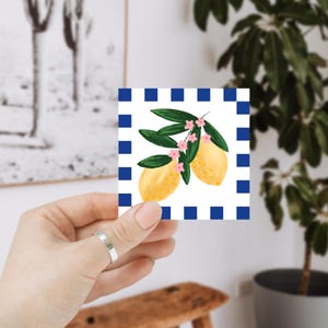 Italian Lemons Waterproof Sticker | Mediterranean Summer Vibes | Vibrant Trendy Sticker For Water Bottle Or Kindle