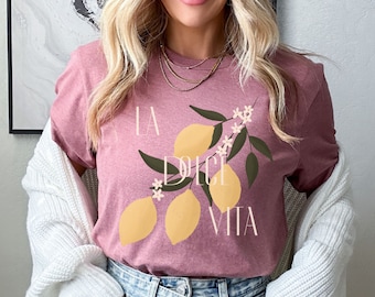 La Dolce Vita Graphic Tee | Italian Lemon T-Shirt