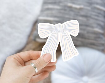 Coastal Granddaughter Bow Waterproof Sticker | Coastal Aesthetic