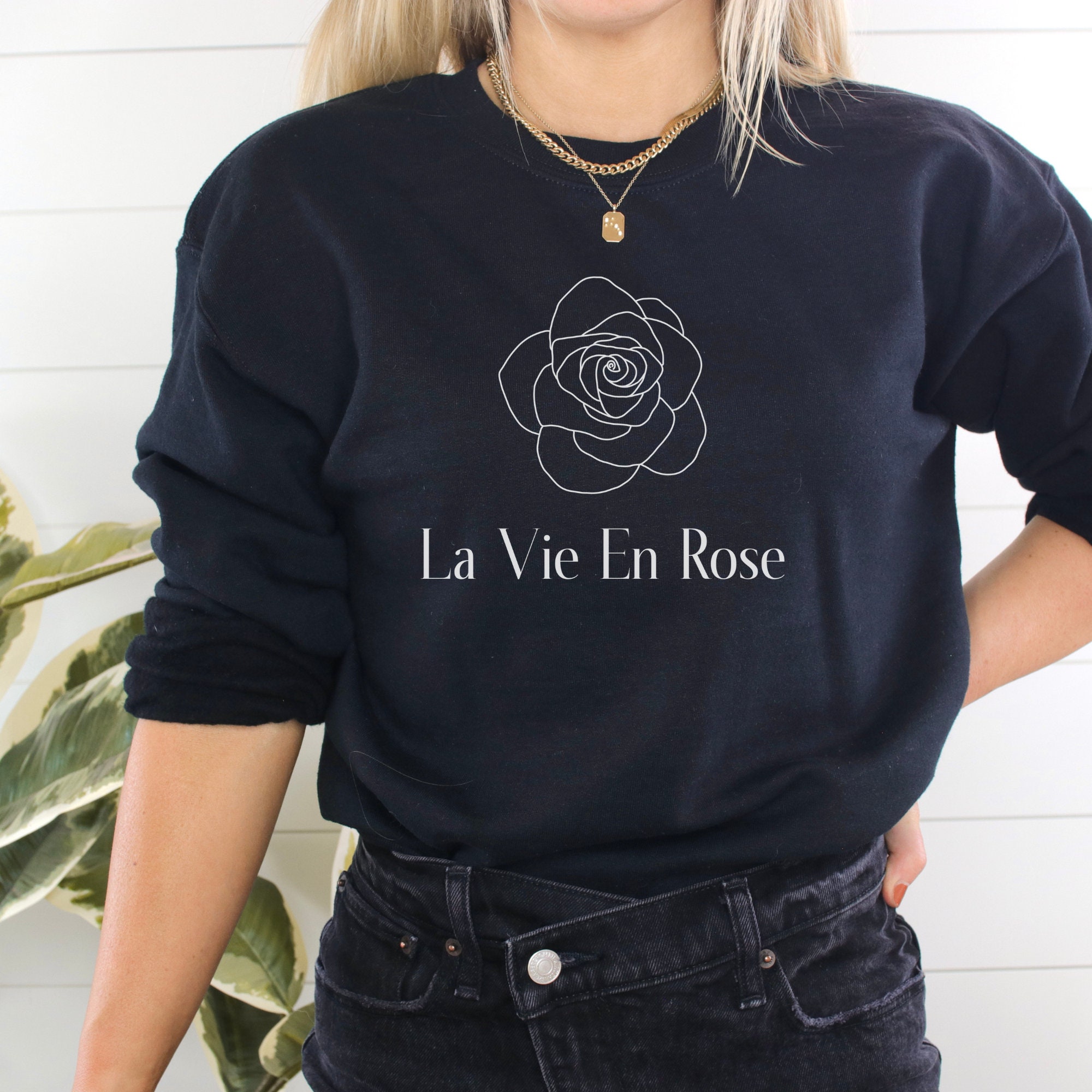 La Vie En Rose Sweatshirt Etsy UK