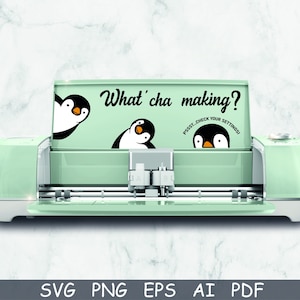 What Cha Making Penguins Svg, Penguins Svg, What Cha Making Penguins Cut file, Penguins Cricut, Png, Svg Vinyl Cutter, Stages of Crafting Svg
