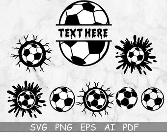 Soccer Ball Svg, Cut File For Cricut, Soccer Svg Bundle, Soccer Ball Monogram Svg, Soccer Designs, Soccer Team Svg,Silhouette, Png