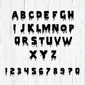 Dripping Font SVG, Dripping Alphabet, Cut Files, Svg File for Cricut ...