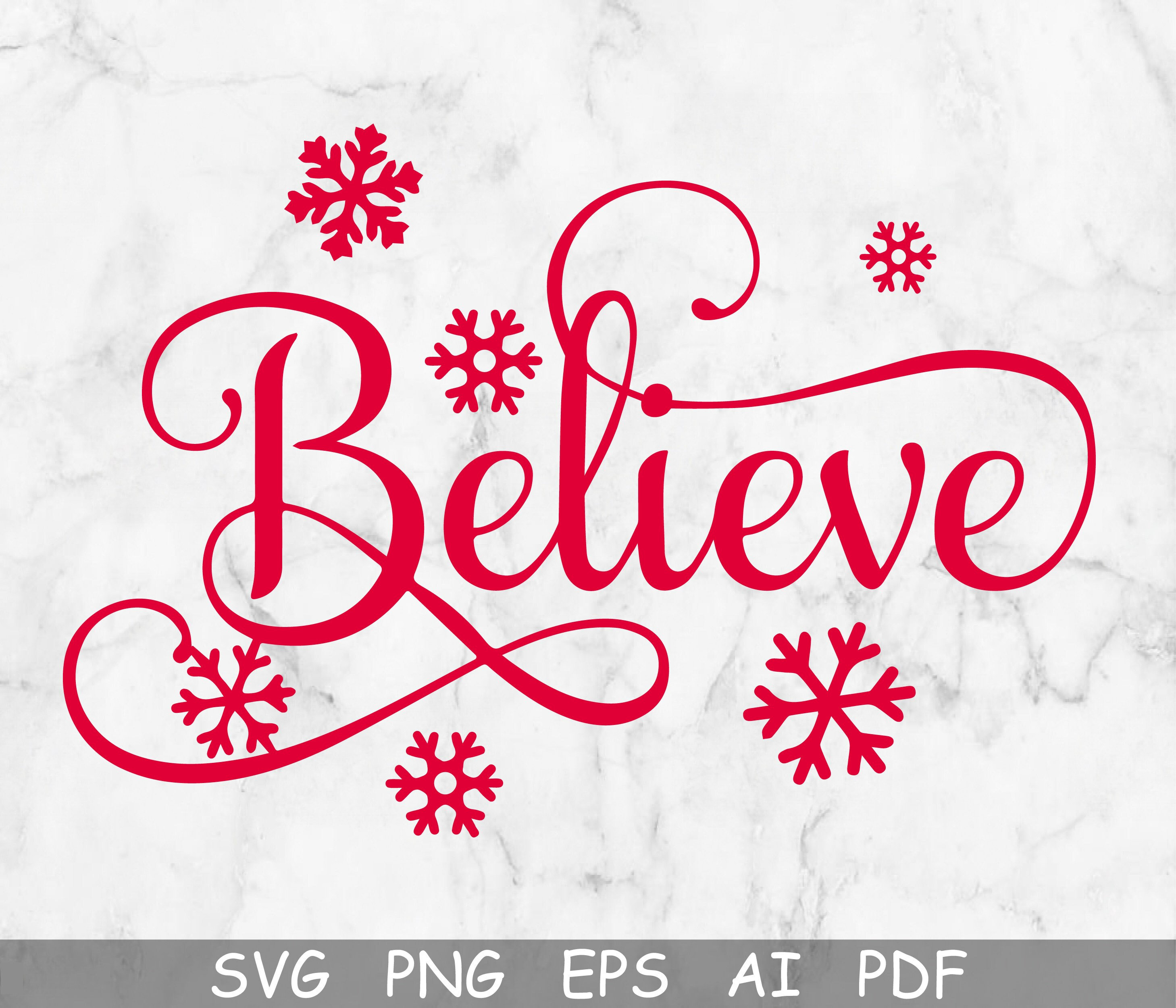 Believe SVG, Christmas SVG, Winter Door Sign SVG, Cricut, Silhouette