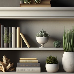 Cozy Bookshelf Zoom Background: Virtual Office Decor (Digital Download)