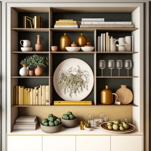 Shelving Zoom Background: Stylish Virtual Backdrop (Digital Download)