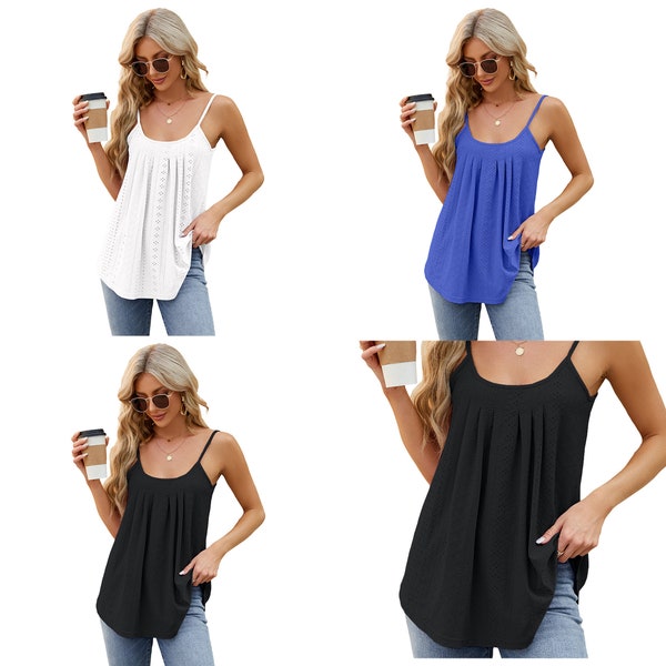 Women's Camisole, Spaghetti Strap Tank Tops, Loose Fit Vests, Flowy Summer Tops, Women's Fashion Essentials, Comfortable Summer Tops