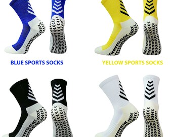 MIHAIR Men's Grip Soccer Socks Anti Slip Athletic Socks Non Slip