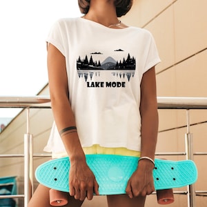 Lake Mode PNG Clipart: Retro Vacation Shirt Design (Digital Download)