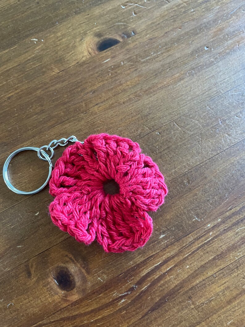 Crochet Flower Keychain Handmade Boho Hippie Lanyard Purse Etsy