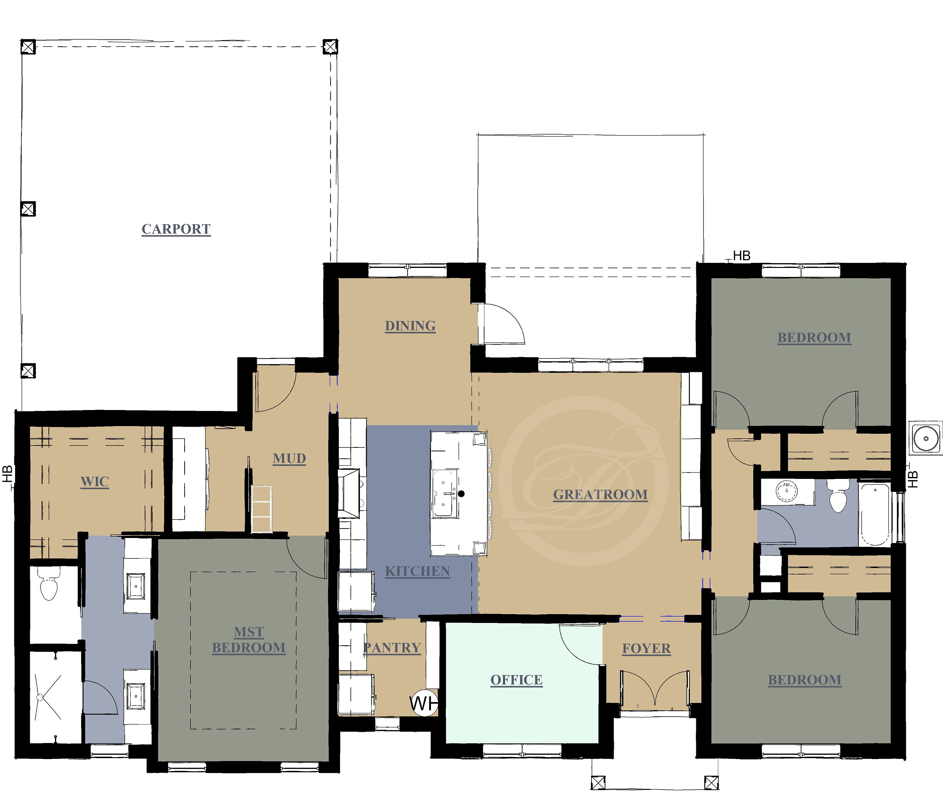Farmhouse House Plan, Crete Design, 3 Bedroom (study Set)(pdf) - Etsy