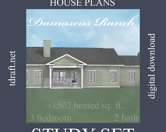 Damascus Ranch Haus Grundriss, 1502 quadratfuß, 3 Schlafzimmer (PDF)