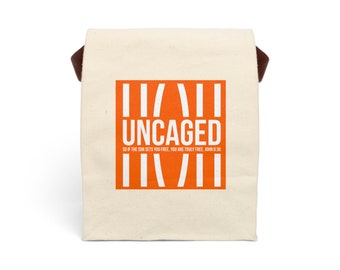 UNCAGED Canvas Lunch Bag With Strap