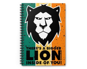 Bigger Lion Spiral Notebook - Ruled Line