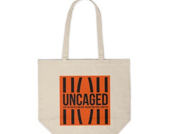 UNCAGED Canvas Shopping Tote