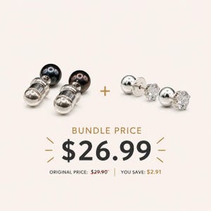 Earring Backs Bundle for Thin & Standard Studs, Hypoallergenic Silicone + Sterling Silver Set