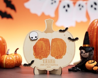 Halloween Fußabdruck Kunst Zeichen | Kundenspezifisches 'My Little Boo'-Andenken