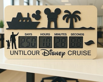 Disney Cruise Countdown Clock | Digital Trip Timer | Magnetic or Freestanding | Countdown to Disney Cruise, Disney World & Disneyland