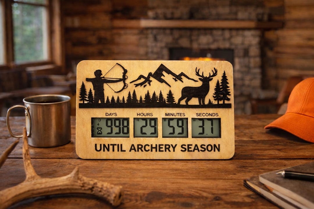 Archery Season Countdown Timer | Hunting Trip Gift | Hunting Family ...