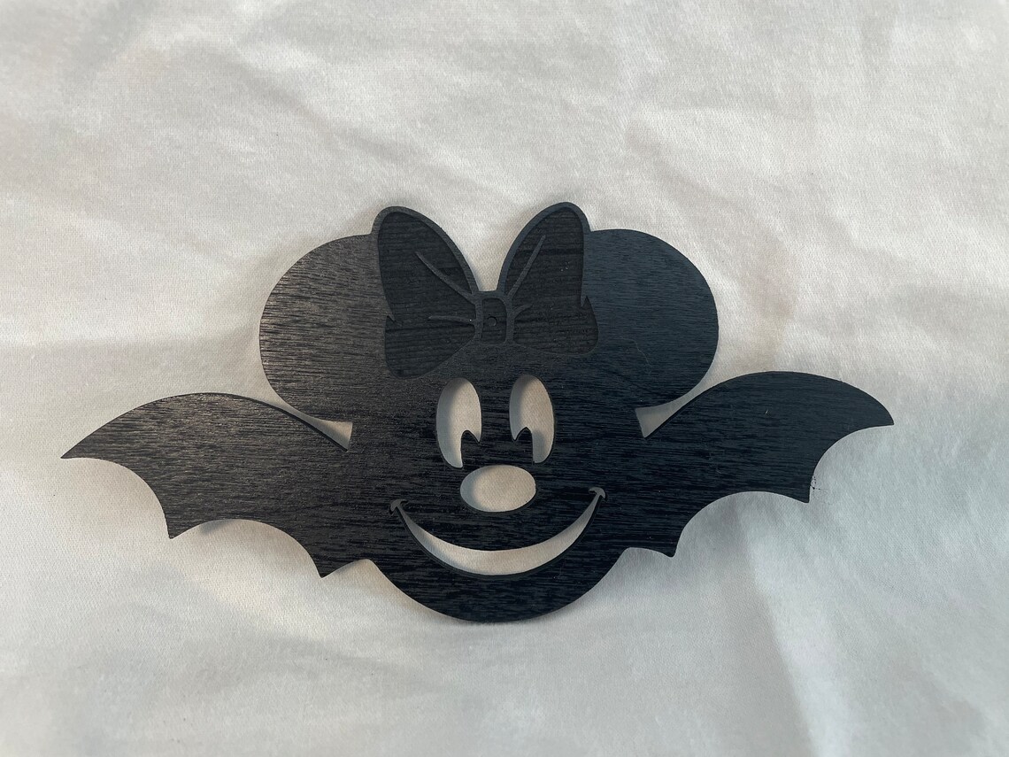 Minnie Inspired Halloween Bat Disney Inspired Halloween Decoration - Etsy