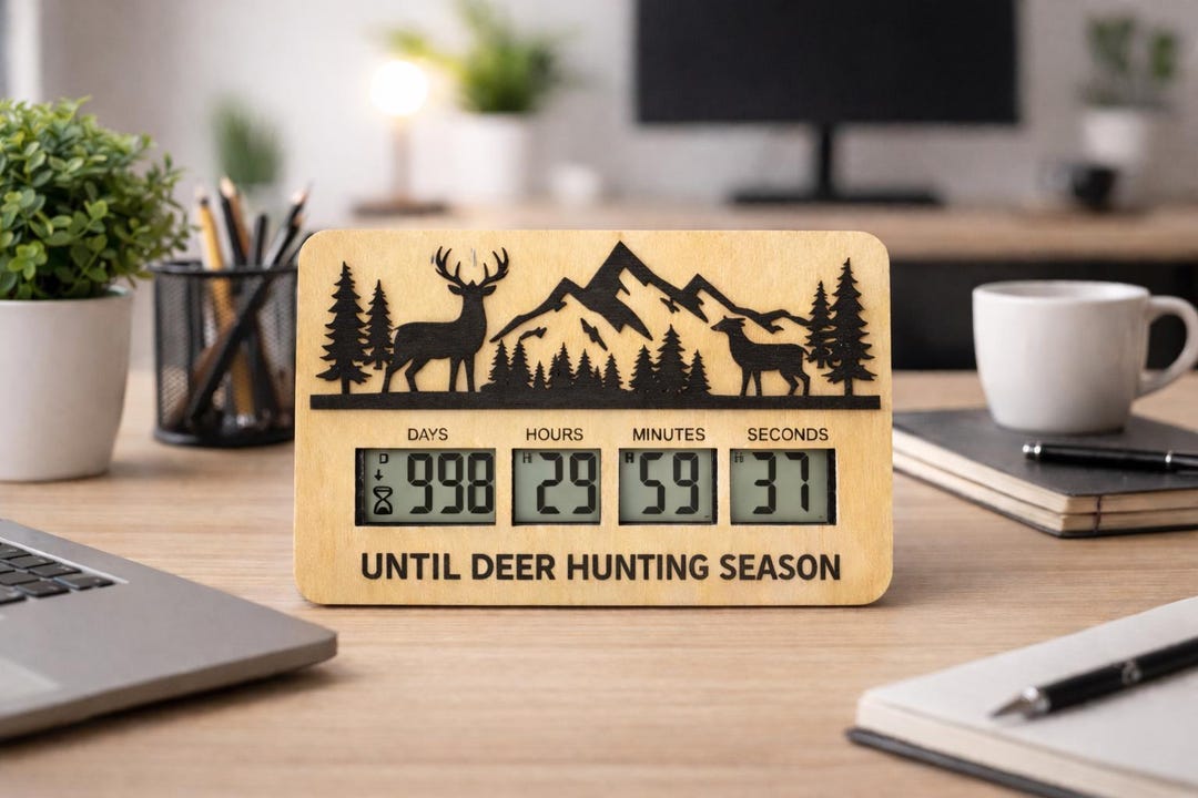 Deer Hunting Countdown Timer #1 | Hunting Trip Gift | Hunting Family ...