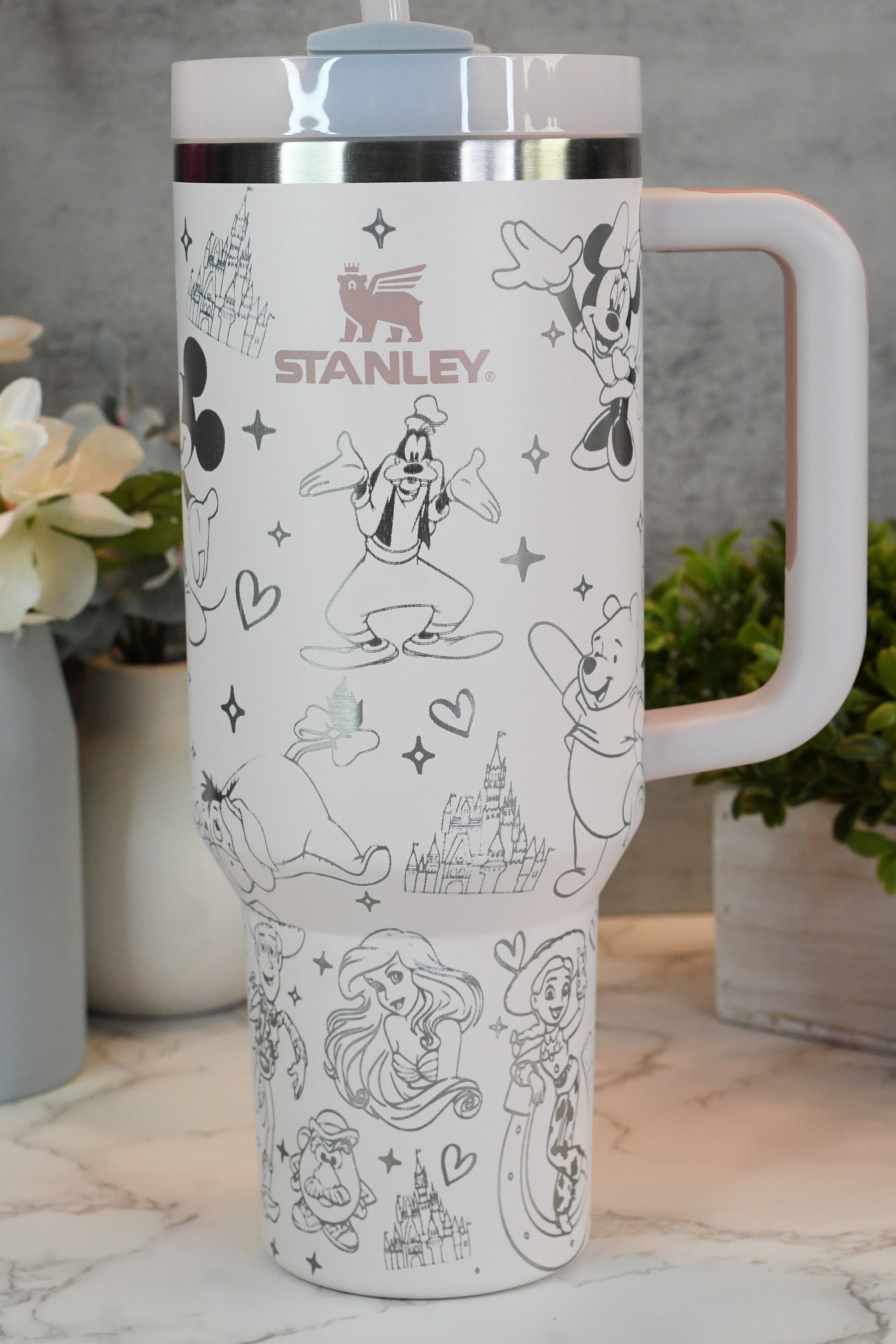 Magical Vacation Characters Engraved Stanley Adventure Quencher 40oz  Tumbler 