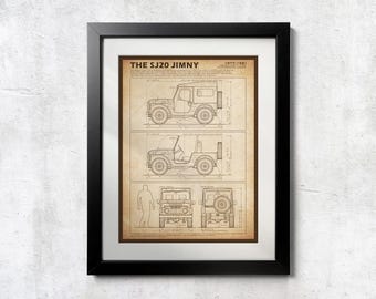 Suzuki LJ80 / SJ20 Jimny Blueprint – Wanddruck