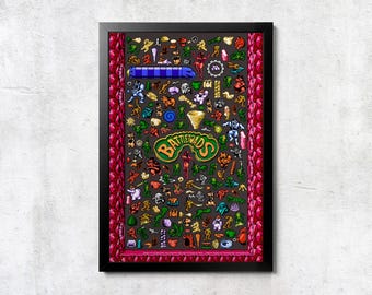 NES Battletoads Sprite Collage Poster - Wall Print