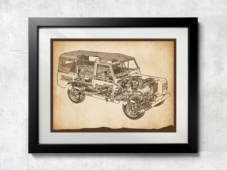 Land Rover Series III Cutaway Drawing - Wall Print - Etsy