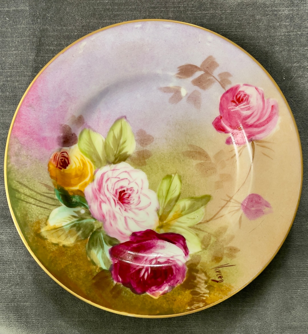 Antique Limoges Porcelain Plate by A. Lanternier & Co. Etsy