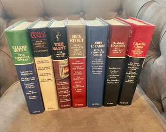 Vintage crime mystery novels Philo Vance Ellery Queen John LeCarre Rex Stout Charlie Chan Dashiell Hammet The Saint