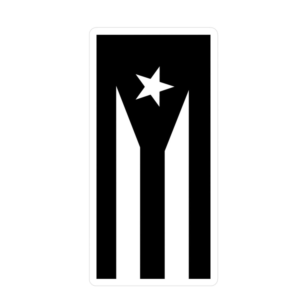 Black and White Puerto Rican Flag Sticker Etsy