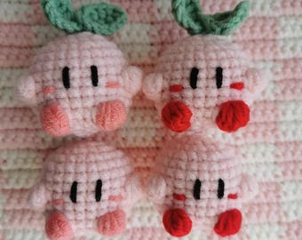 Handmade Crochet Mini Kirby Plush Keychain (Pastel Variant)