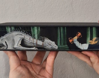 Rare Handpainted Fore-Edge HP and the Deathly Hallows Hardback Book
