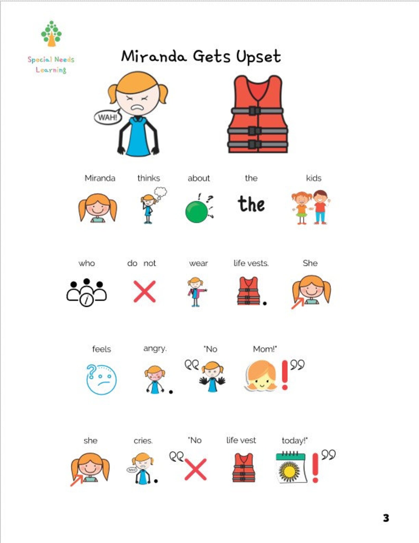 Swimming With Life Vest and Learn to Swim Rebus Social Story Etsy