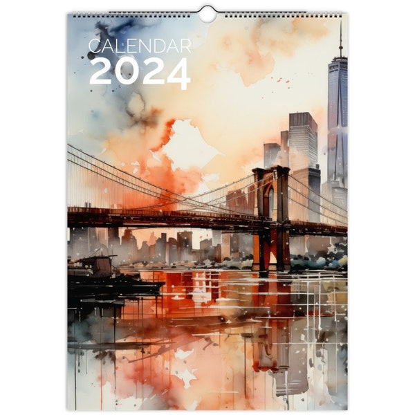 Wall calendar 2024 - A3 - Home Decor Poster, Gift, Travel Souvenir, Wall Art