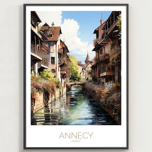 Annecy France Poster, Souvenir France Travel Print, Beautiful Scenery Wall Art, Annecy Print, French Decor, New Home Gifts